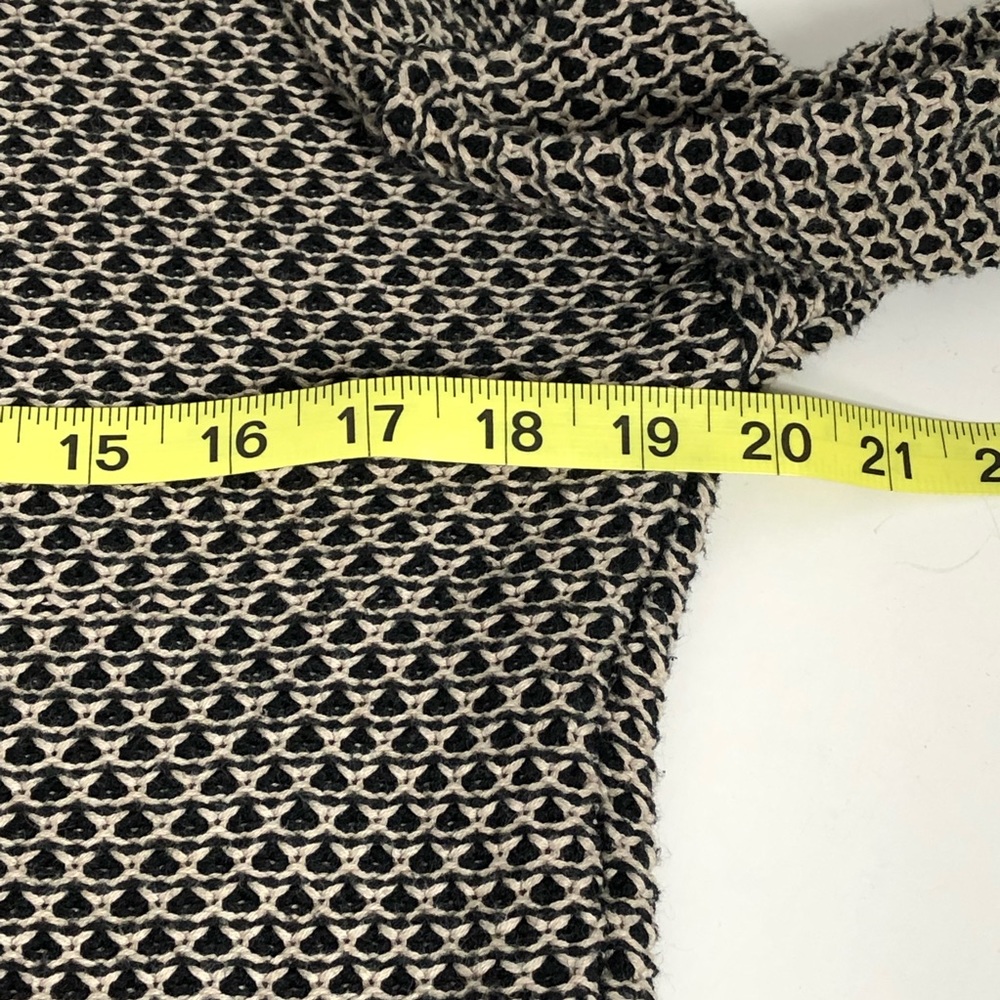 Splendid Black Cream Crew Herringbone Sweater S - Picture 6 of 7